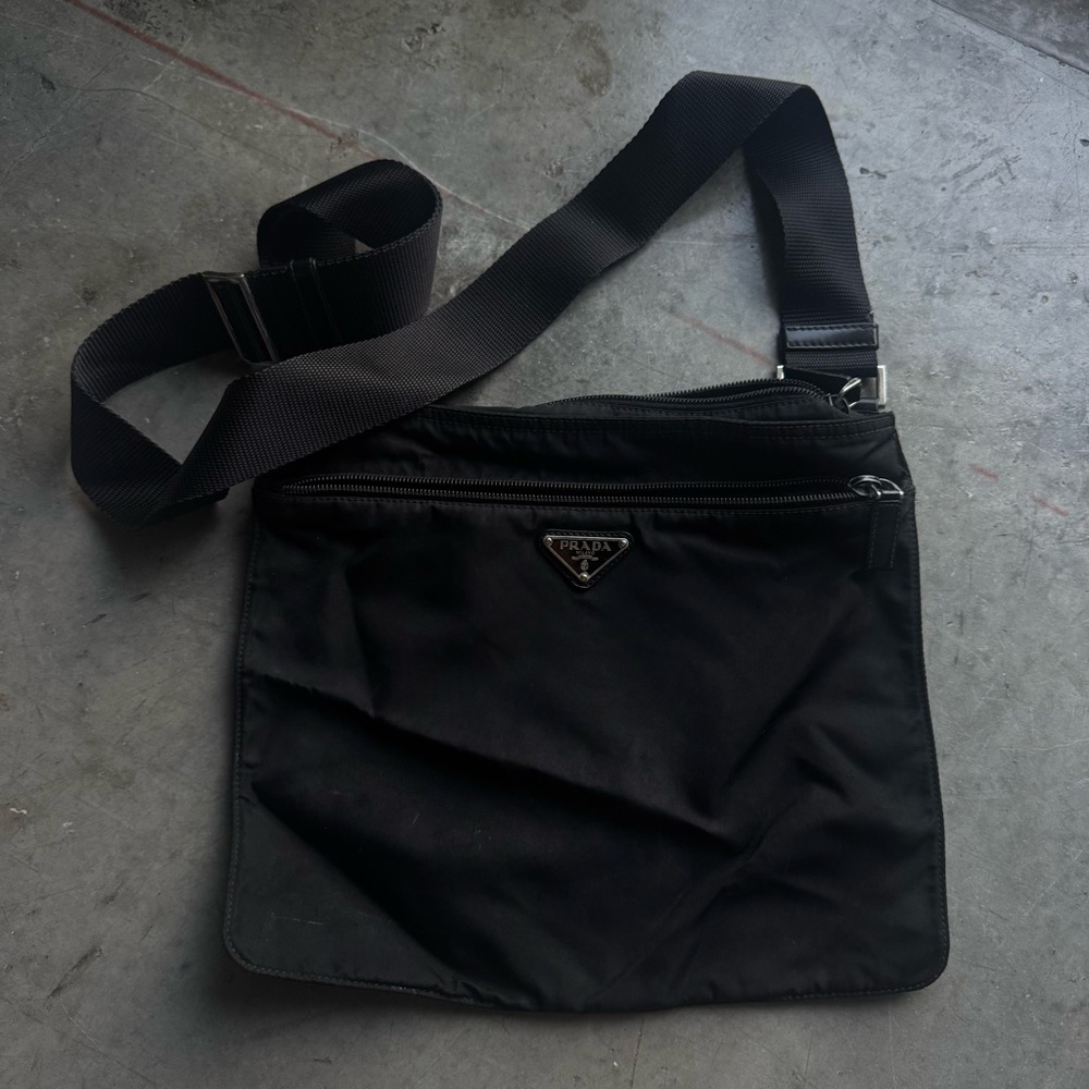 Prada Black Nylon Shoulder Bag